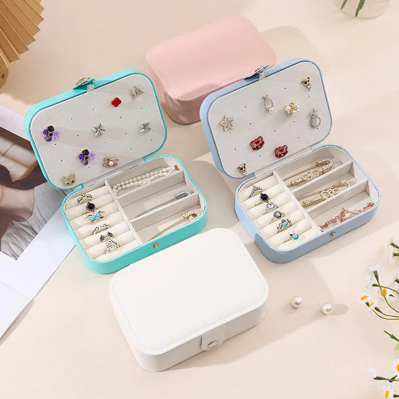 Velvet Multi‑function Jewelry Storage Box