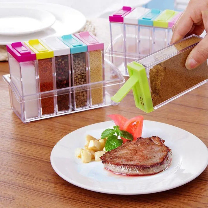 Seasoning Boxes Plastic Spice Box - Pack Of 6