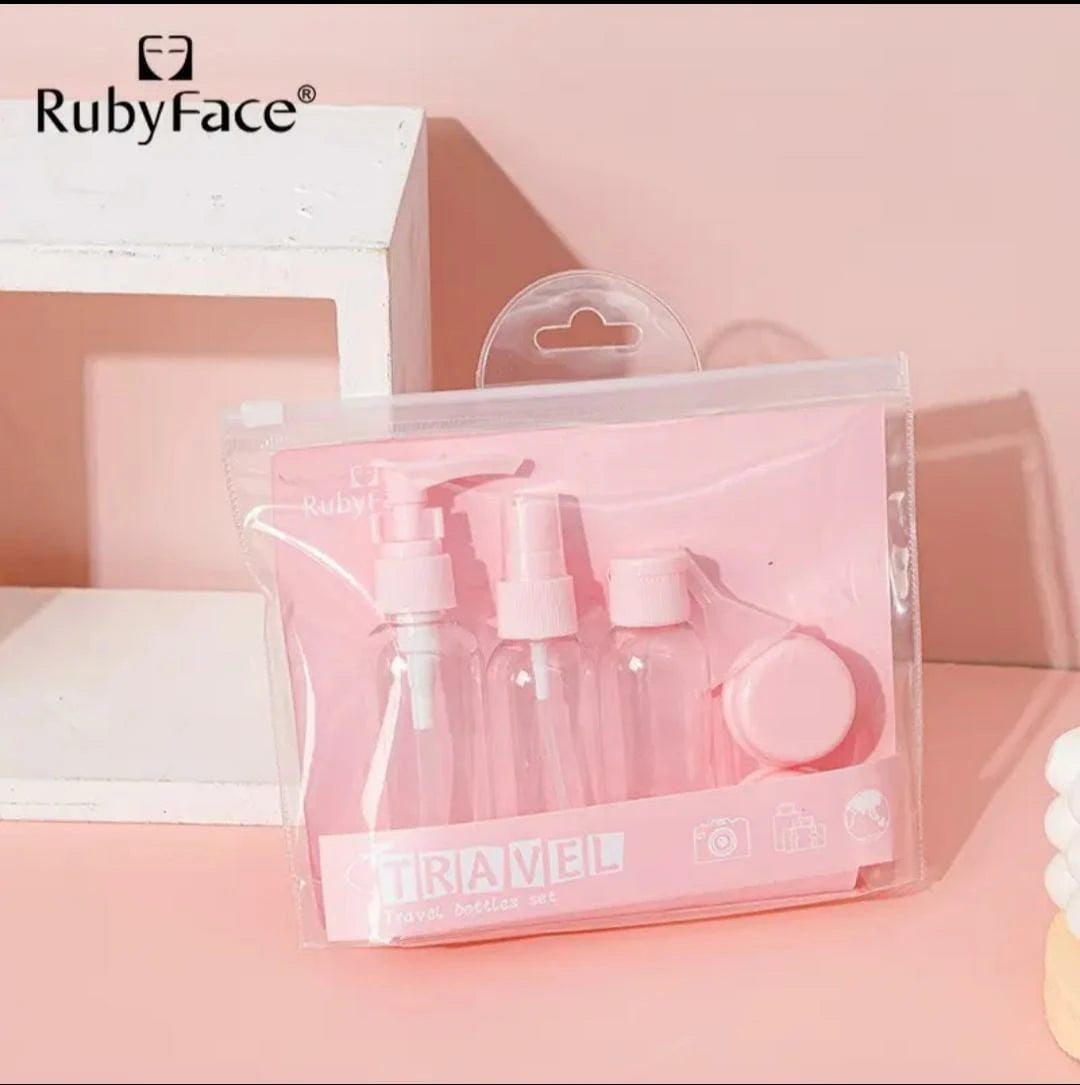 Travel Refillable Bottles Set with Pouch – 6Pcs
