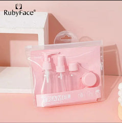 Travel Refillable Bottles Set with Pouch – 6Pcs