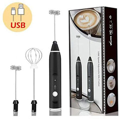 USB Rechargeable 3-Speed Electric Coffee Beater Milk Frother