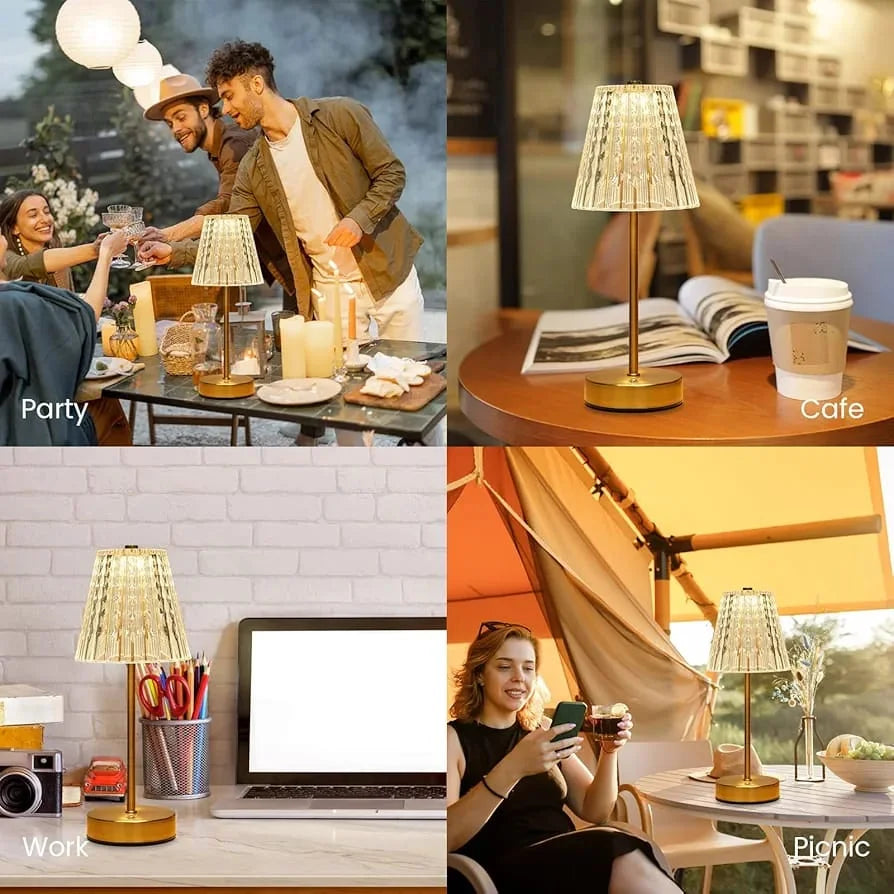 USB Charging Touch Diamond Table Lamp - Each