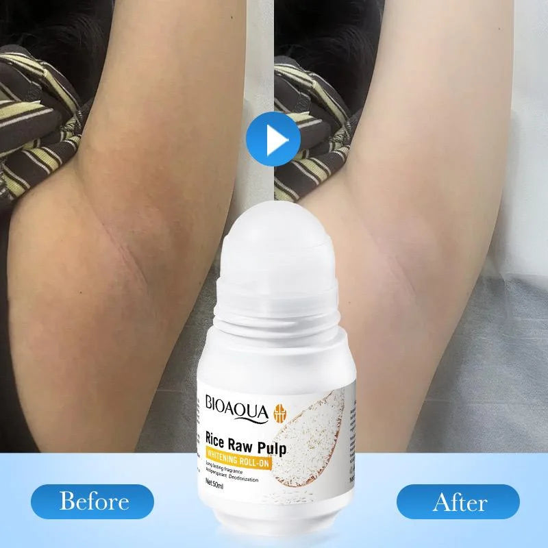 Bioaqua Rice Raw Pulp Whitening Roll-On - 50ml