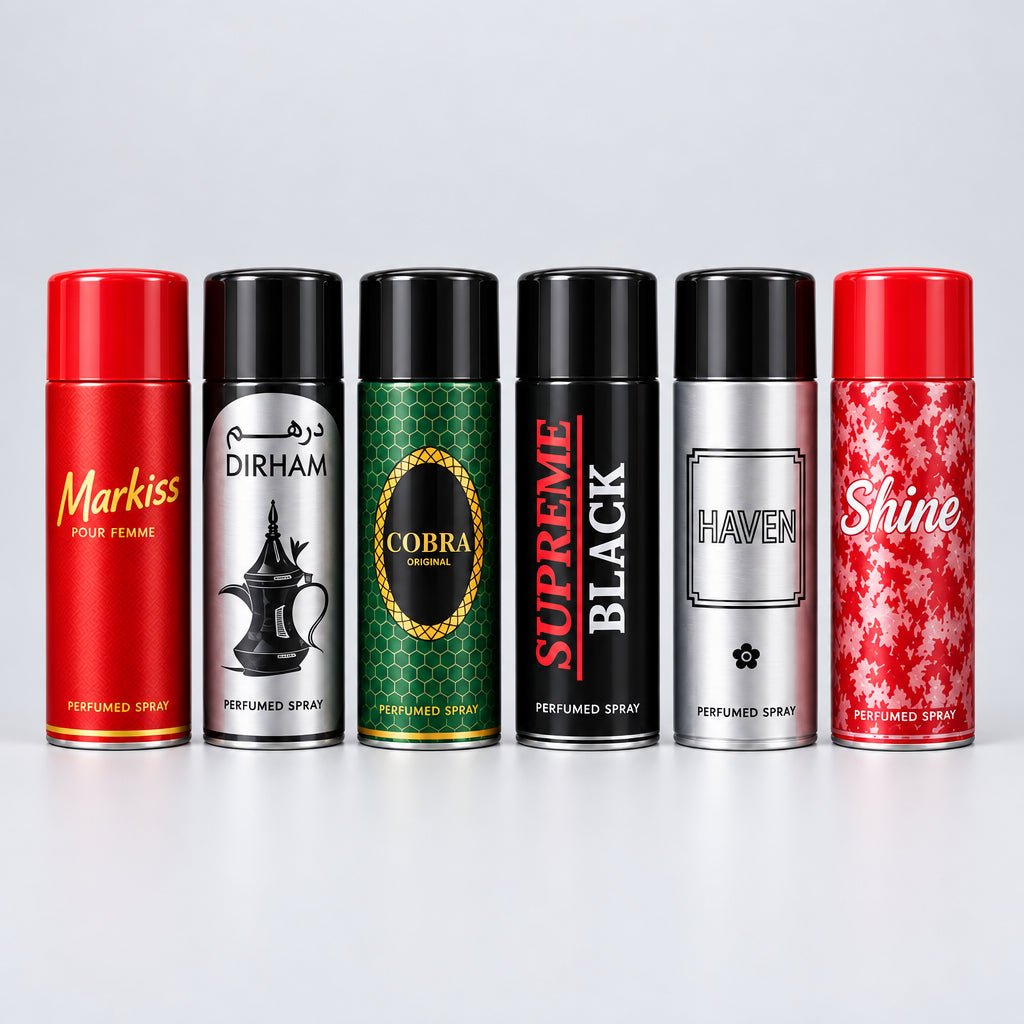 Premium Fragrance Perfumed Body Spray - Pack of 6