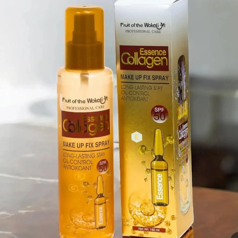 Wokali Essence Collagen Long Lasting, Oil Control Makeup Fixer SPF 50 - 160ml
