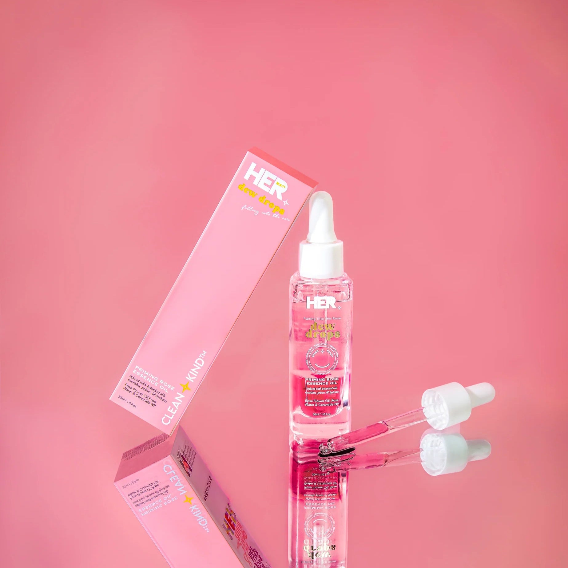 HER Beauty dew drops Priming Rose Essence Oil 30ML