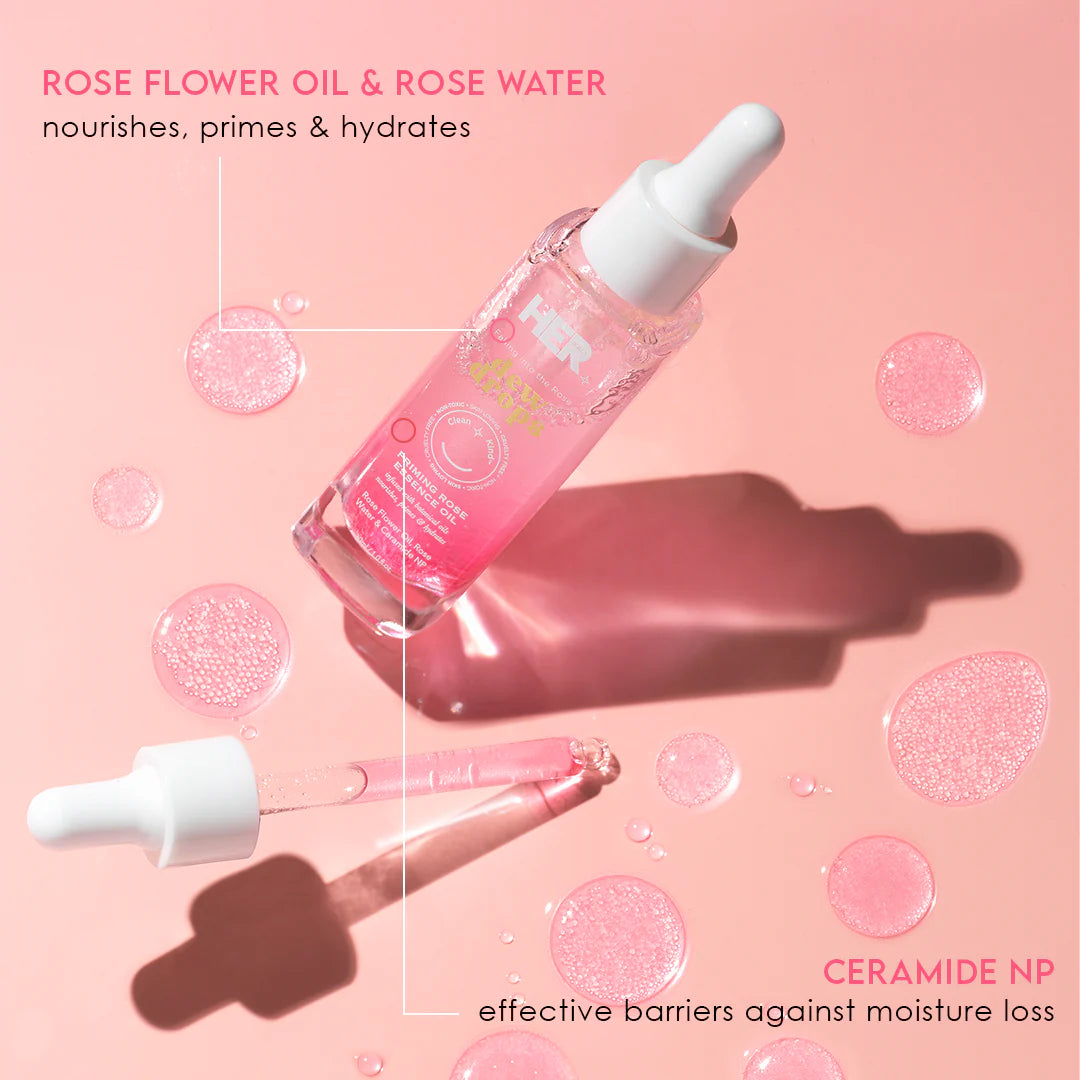 HER Beauty dew drops Priming Rose Essence Oil 30ML