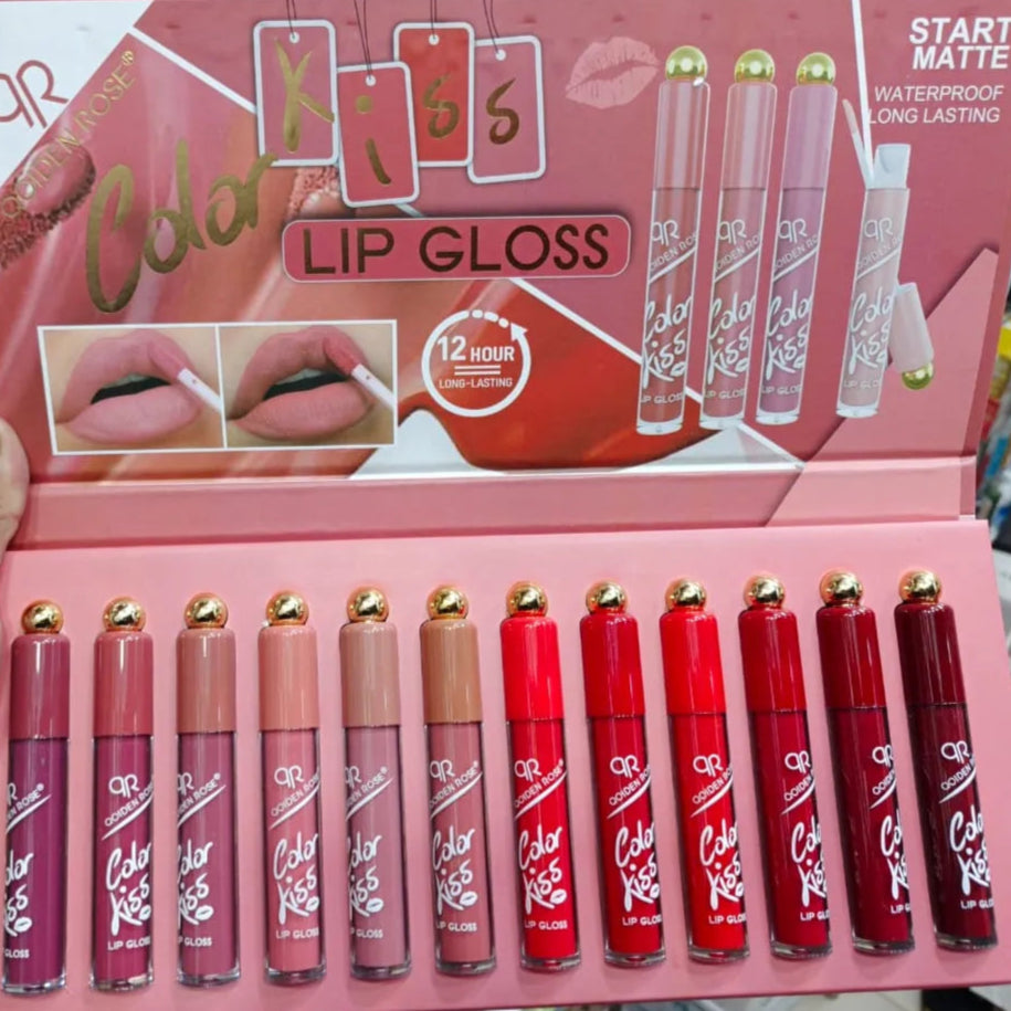 Qoiden Rose 12 Pcs Lipgloss set