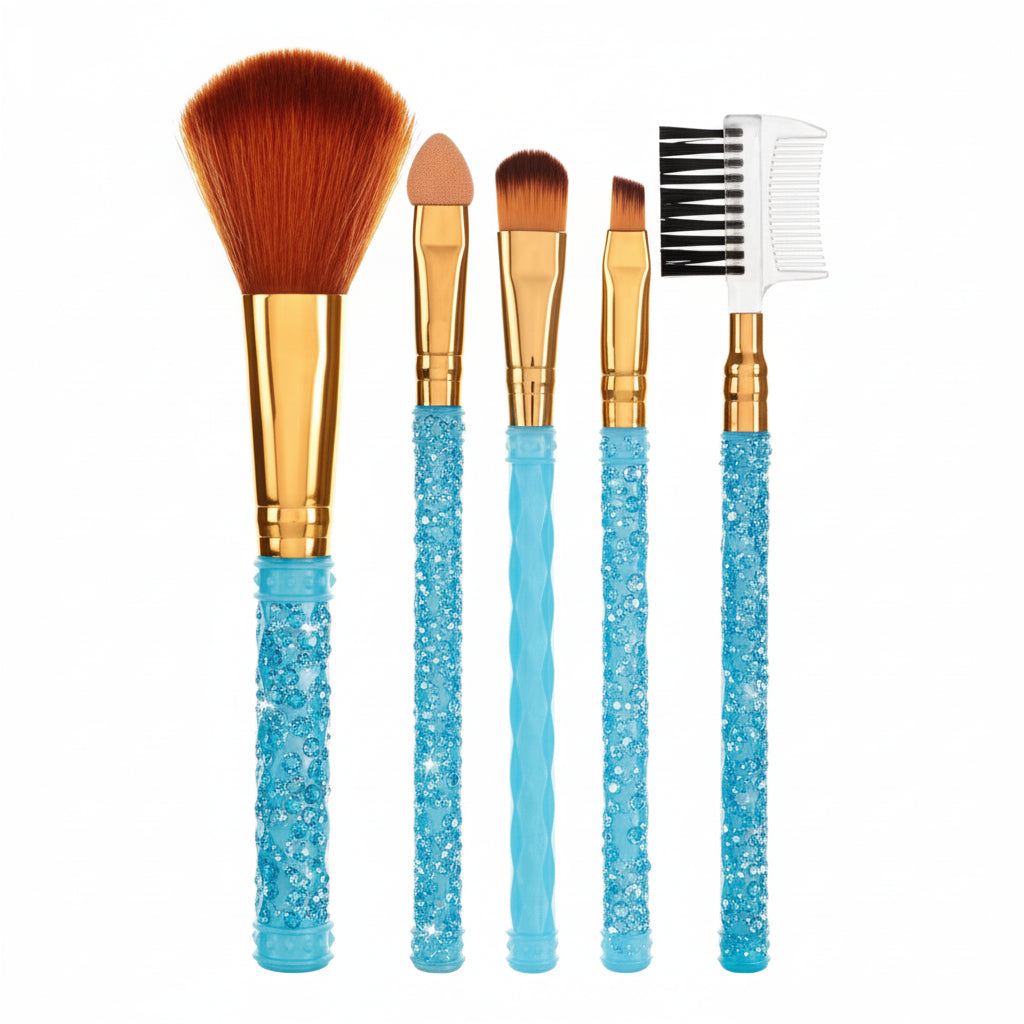 5-Piece Diamond-Cut Makeup Brush Set