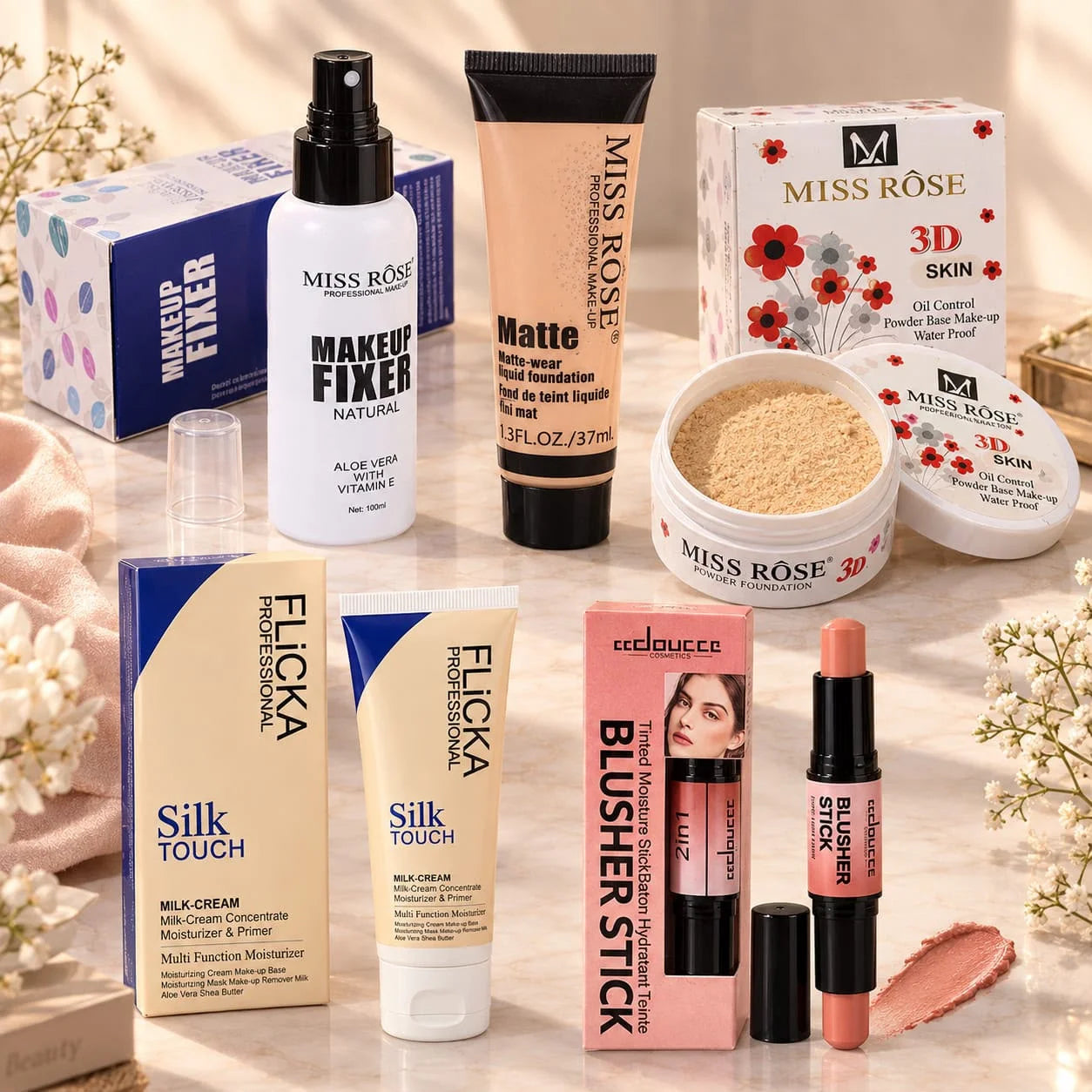 Flawless Finish Makeup Essentials Kit - Pack of 5