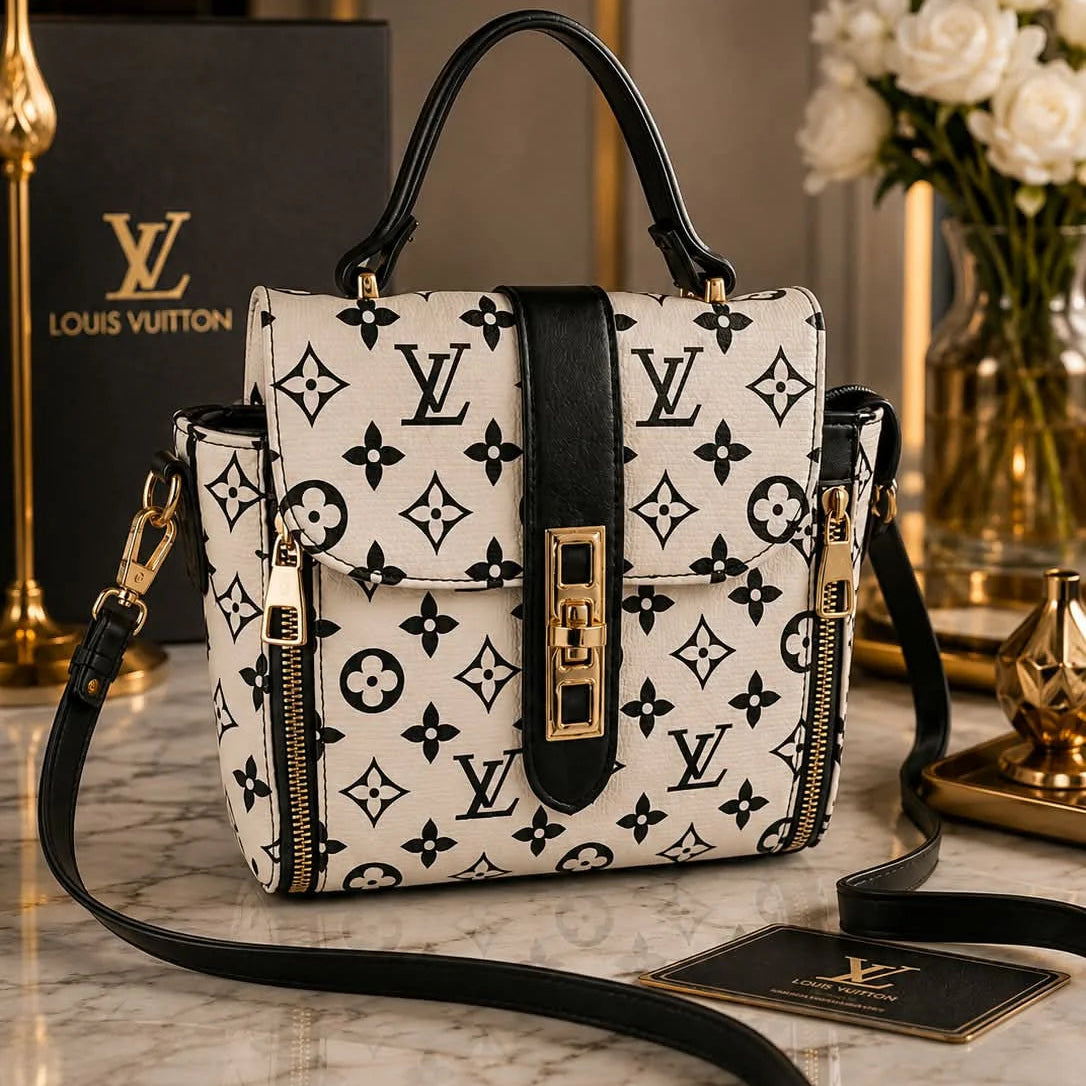 Louis Vuitton Monogram Print Crossbody Handbag