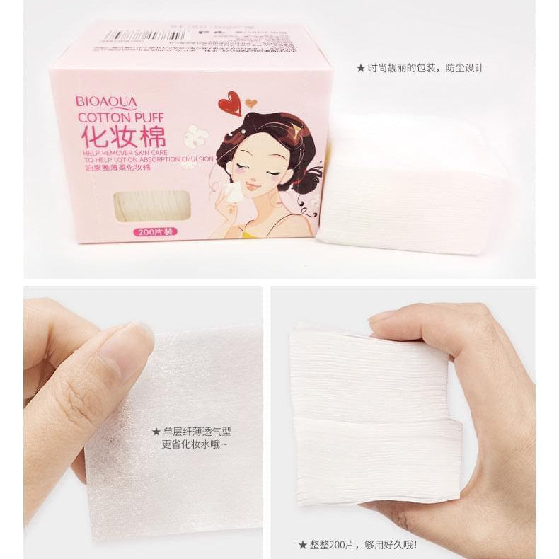 Bioaqua Makeup Remover Pads – 200 pcs