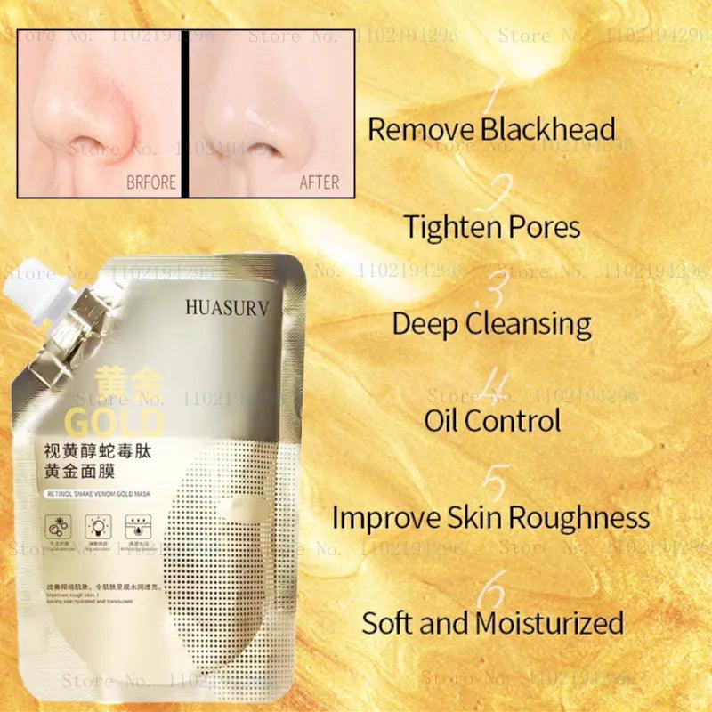 Gold Mask (100gram) Moisturizing Skin Care Clear Anti-aging Oil Control (LIMITED STOCK)