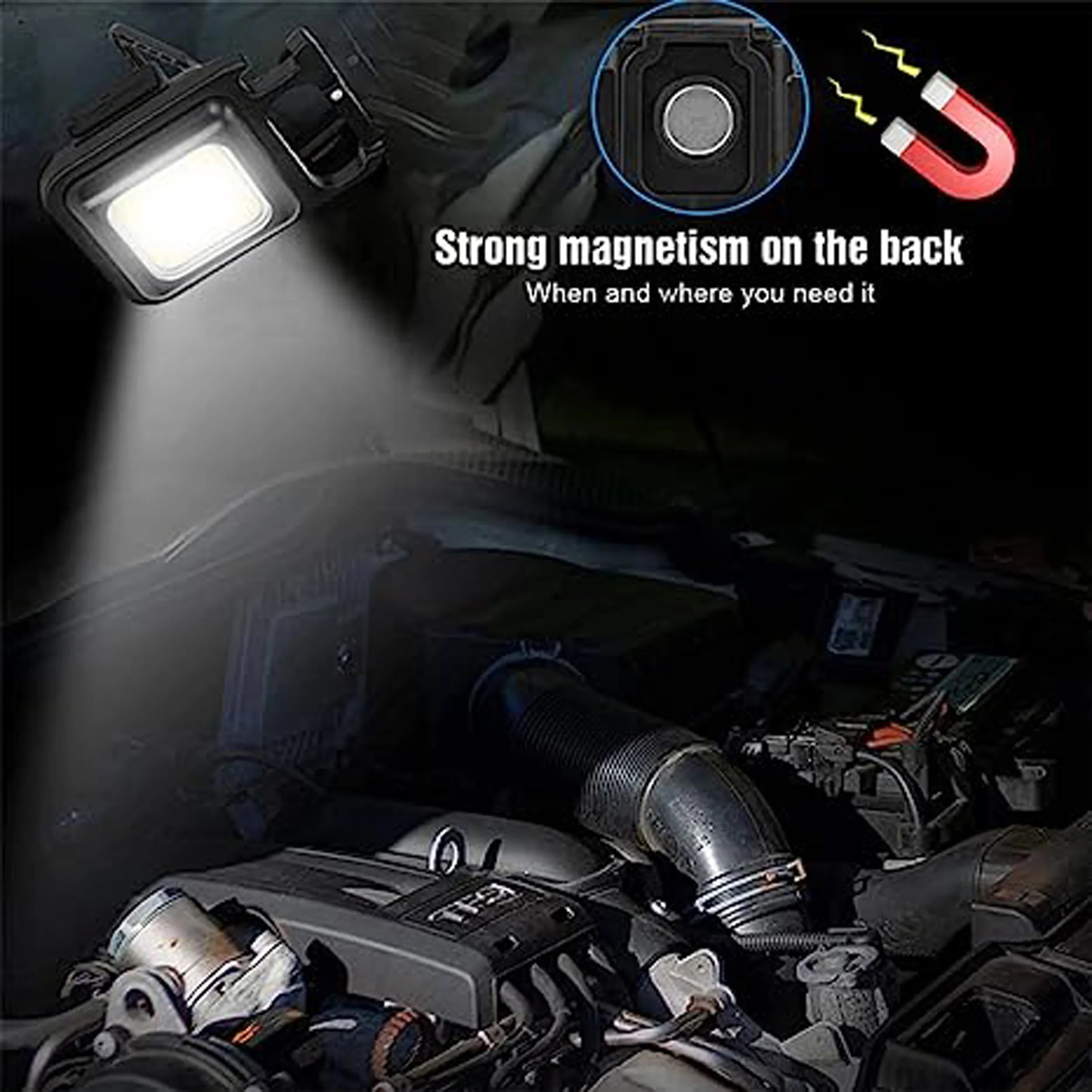 Multi-Function COB Rechargeable Keychain Light