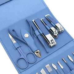 Portable 16-Piece Professional Manicure & Pedicure Kit – Multicolor