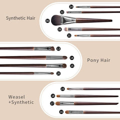 24 pcs Make Up Brushes