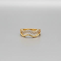 Stainless Steel wavy stackable ring  - Each