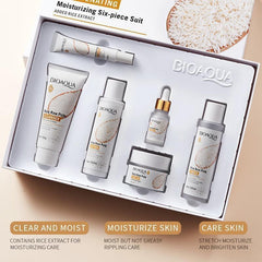 6 in 1 Bioaqua Rice Pulp Glow Moisturizing Skin Set