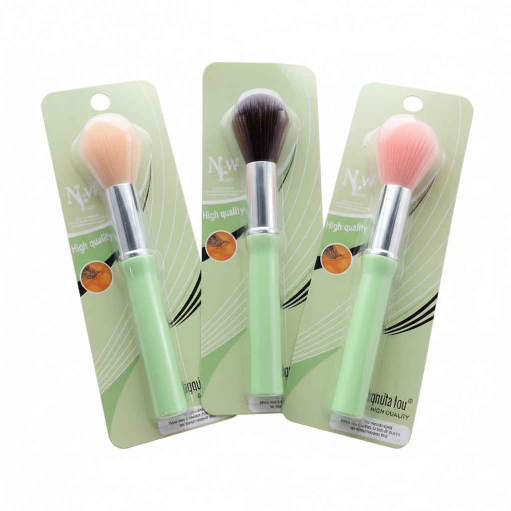 Single Cosmetic Makeup Brush – Pastel Green Handle