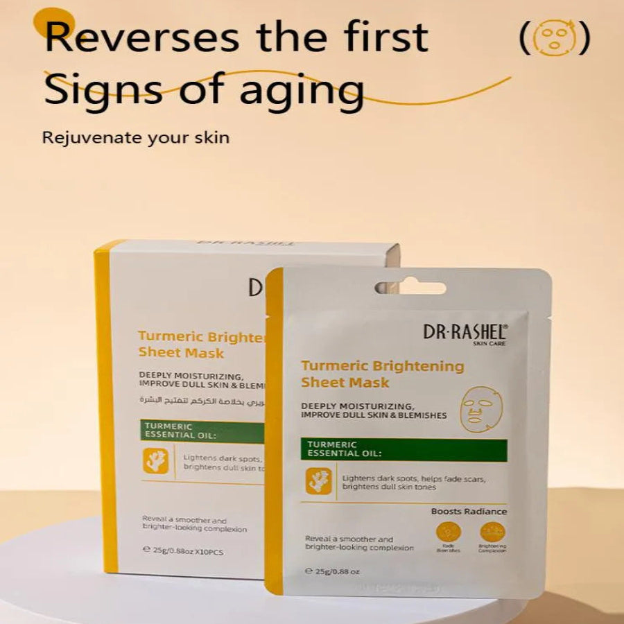 Dr Rashel Turmeric Brightening Sheet Mask Each pack - 25g