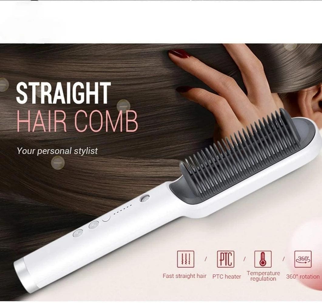 Hair Straightener Ceramic Heated Hair Brush