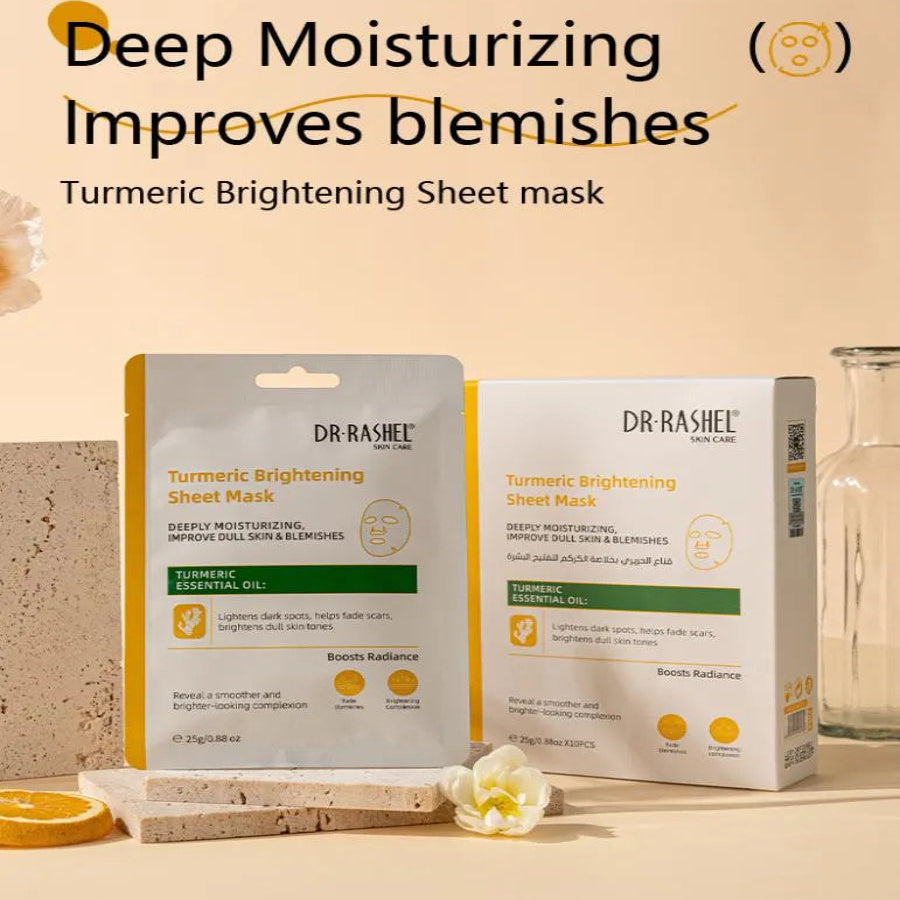 Dr Rashel Turmeric Brightening Sheet Mask Each pack - 25g