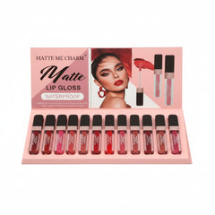 Fflomror 12-Piece Matte Lip Gloss Pack
