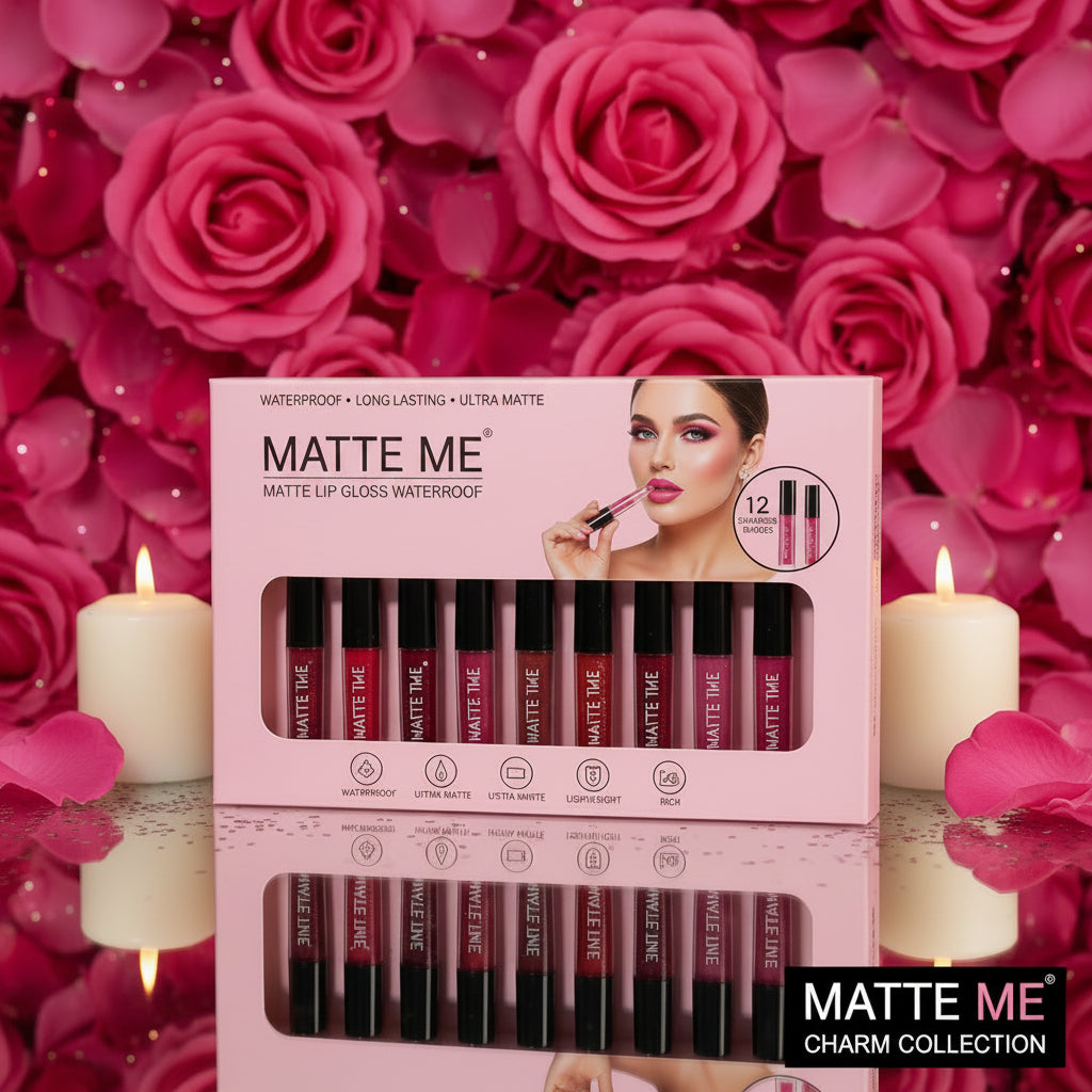Fflomror 12-Piece Matte Lip Gloss Pack