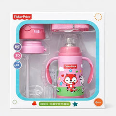 Fisher Price 3-in-1 Baby Insulated Straw Cup and Feeding Bottle Set-300ml