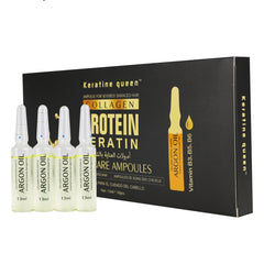 Keratin Queen Brazilian Straightening Collagen Protein Hair Care Ampoules 10ps