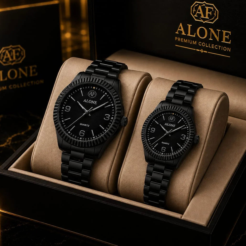 Alone Premium Collection Stainless Steel Couple Watch Set