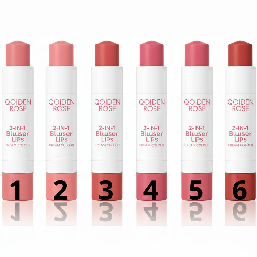 Qoiden Rose 2 in 1 Blusher Lips