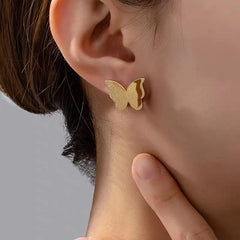 Stainless steel  Butterfly earring - Each