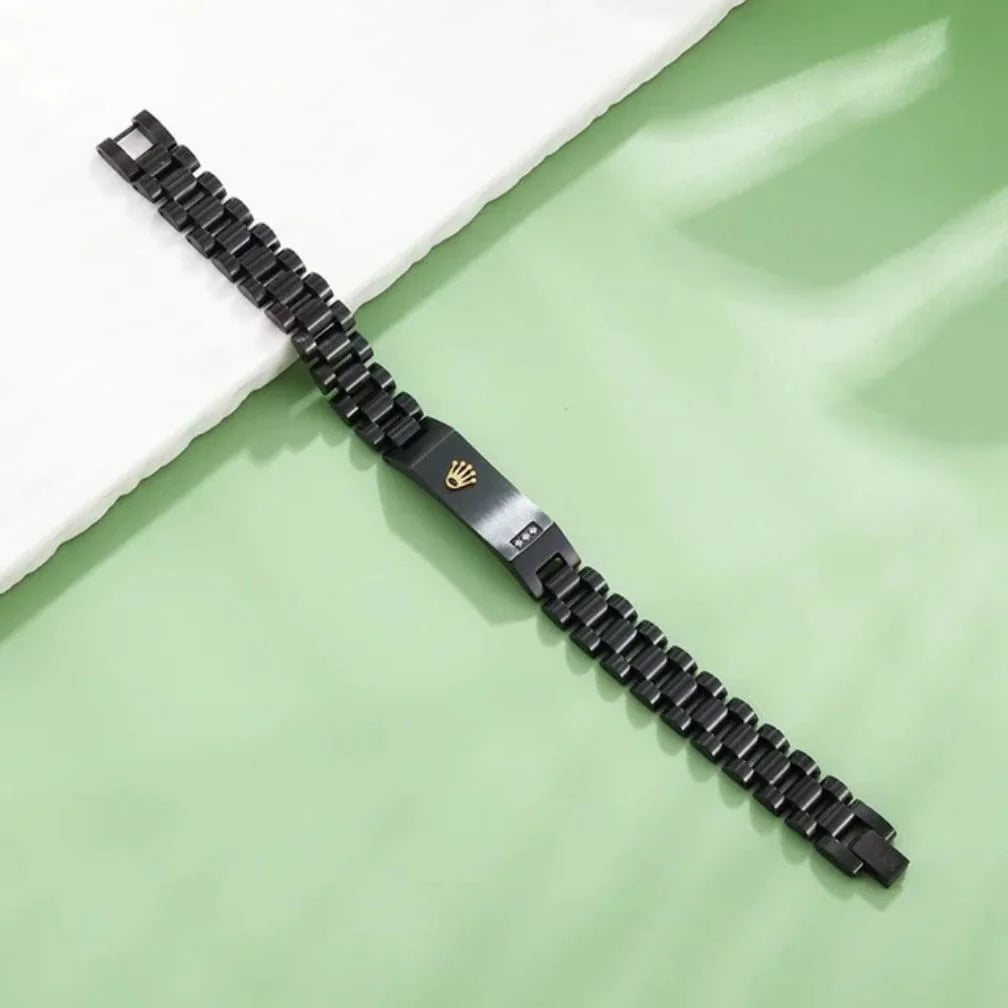 Rolex Style Mens Stainless Steel Chain Bracelet