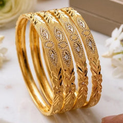 Stainless Steel anti-tarnish traditional bangles - 4 Pcs