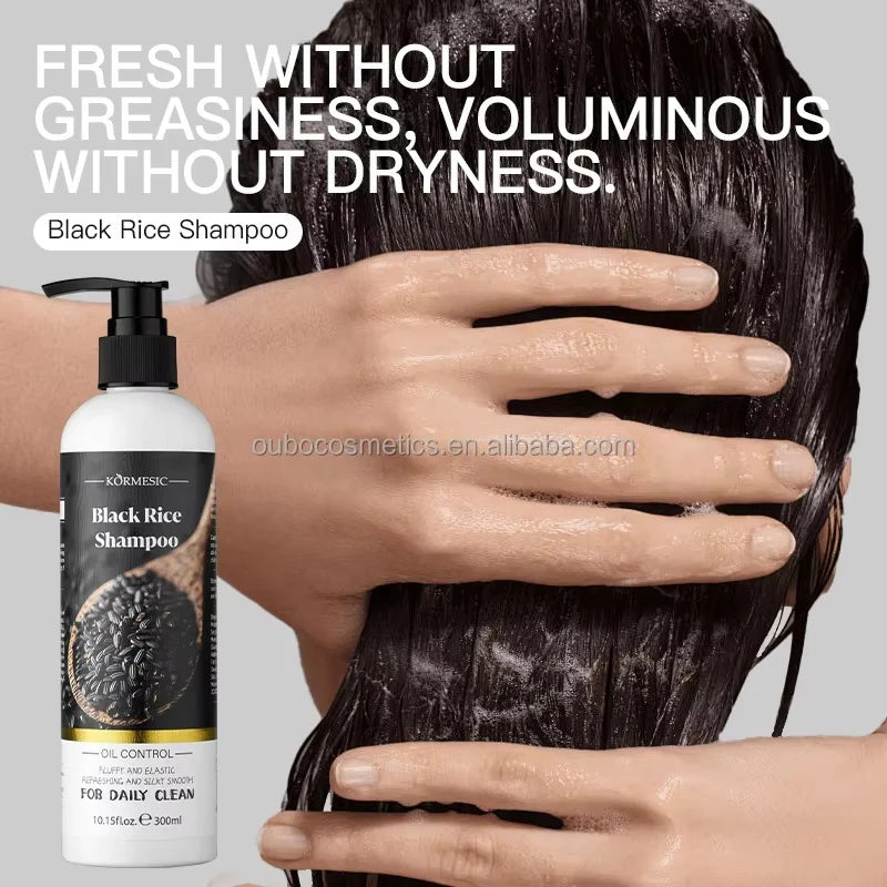 KORMESIC refreshing and silk smooth black rice Shampoo - 300ml