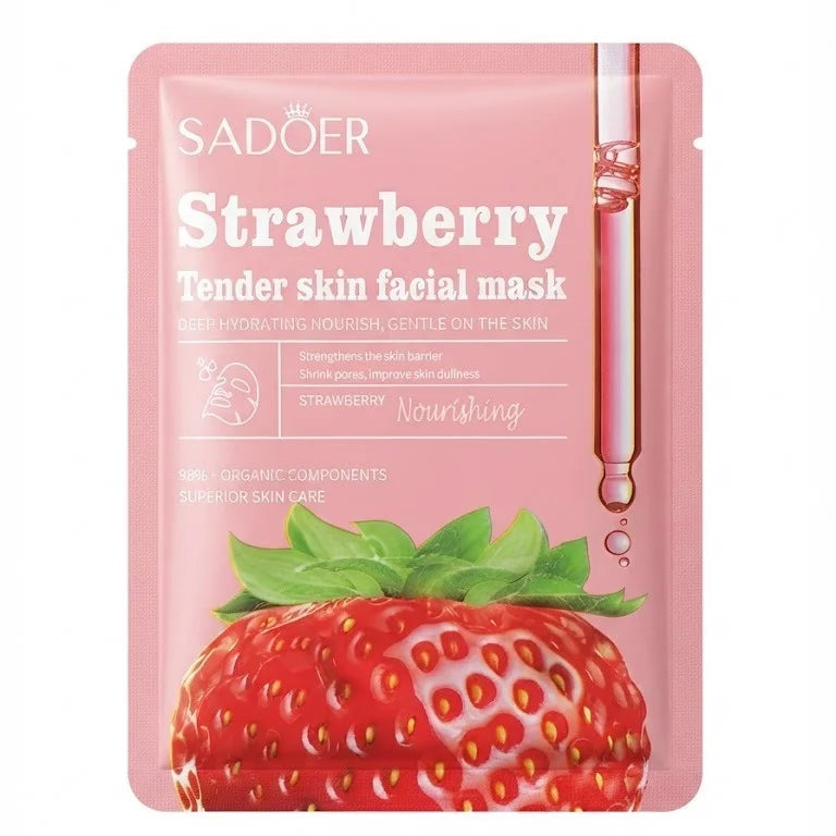 SADOER Strawberry Tender Skin Facial Mask - Each