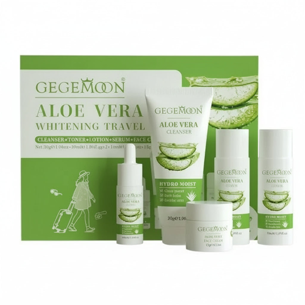 Gege Moon Aloe Vera 5-Piece Whitening Travel Set