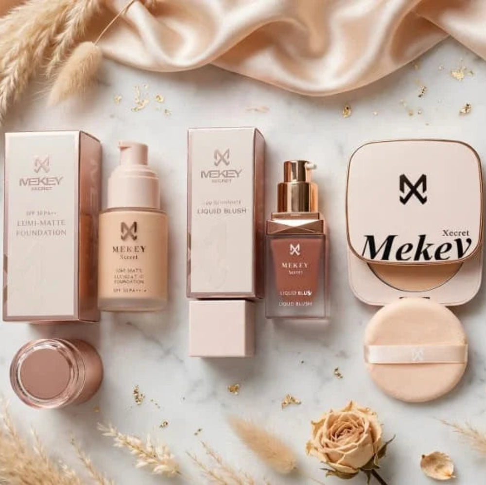 Mekey Xecret Foundation, Blush & Compact Set