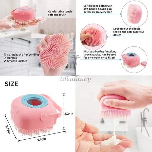 Soft Silicone Bath Brush Body Exfoliator Massage – For Smooth & Glowing Skin