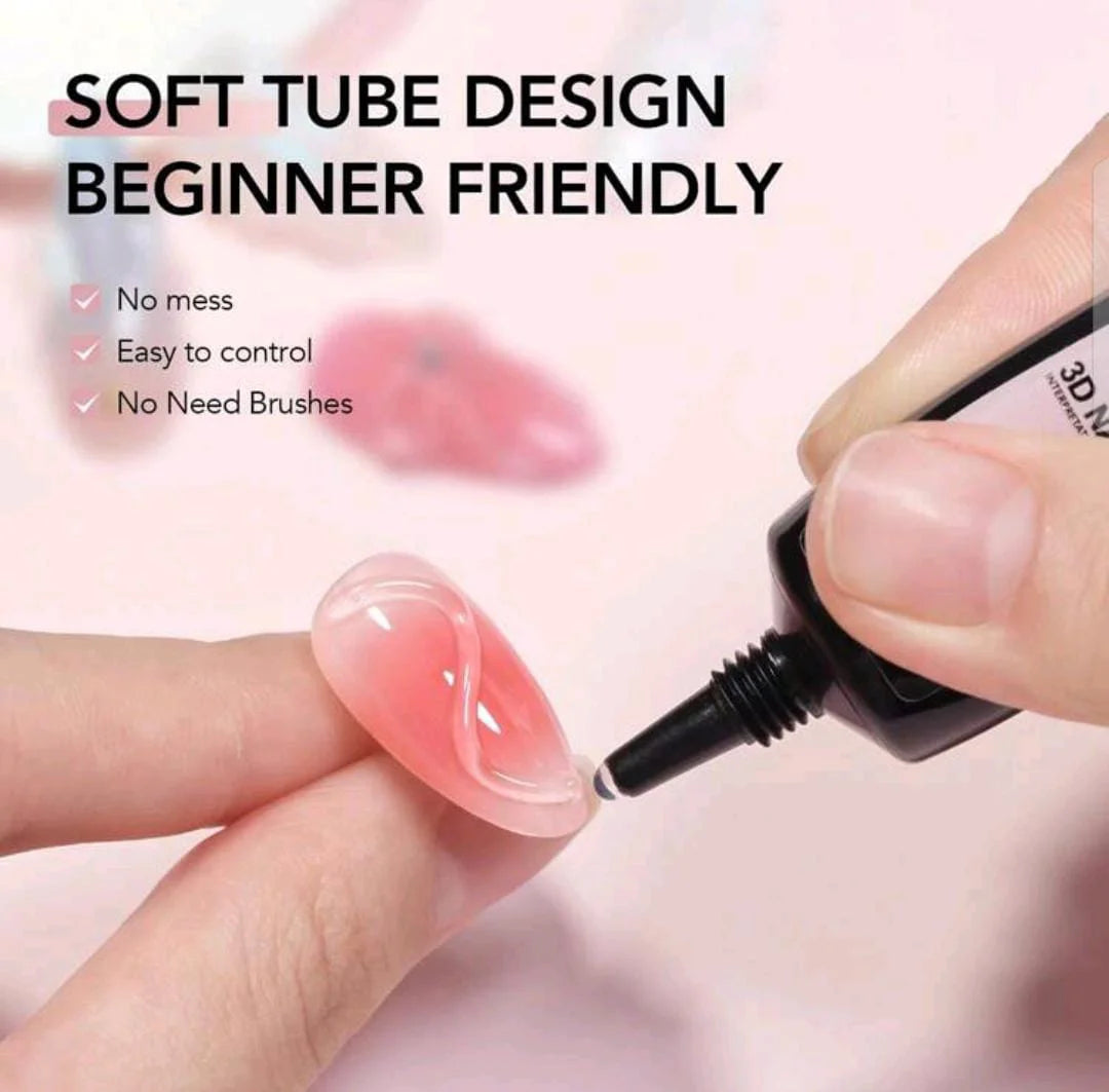3D Sculpting Gel - Nail Art Modeling Gel, Suitable For DIY Nail Design - 15ml
