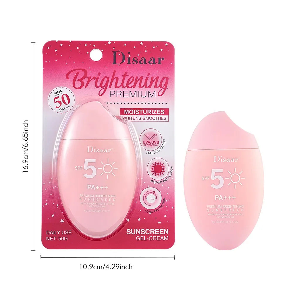 Disaar Sunscreen SPF50 PA+++ Tanning Protection Whitening & Moisturizing Sun Cream – 50g