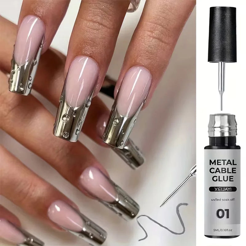 Xeijayi Gold n Silver Metallic Cable Glue Gel - 2 Pcs