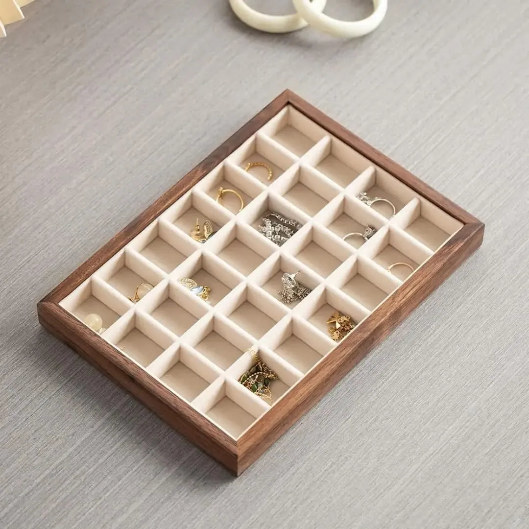 Wooden Jewelry Display Organizer Tray