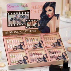 Romantic Myth Almond Cat's Eye Press-On Gel Nails Set