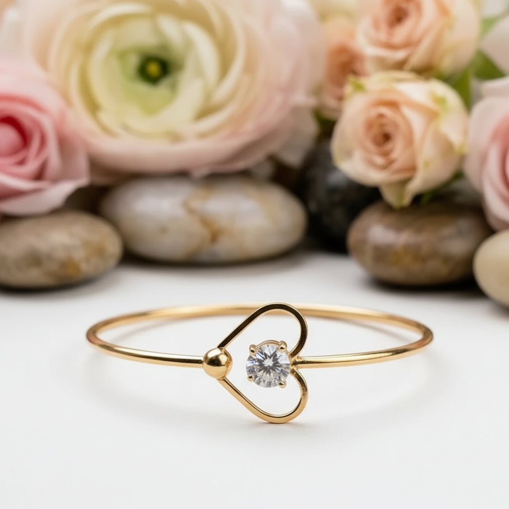 elegant gold-tone wire bangle - Each