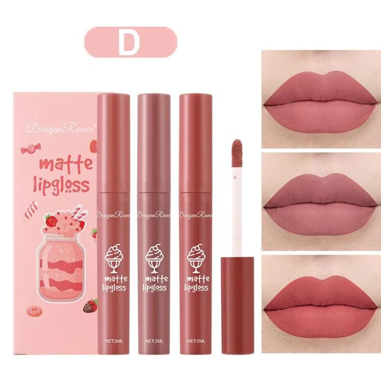 3Pcs Dragon Ranee Long-Lasting Matte Lip