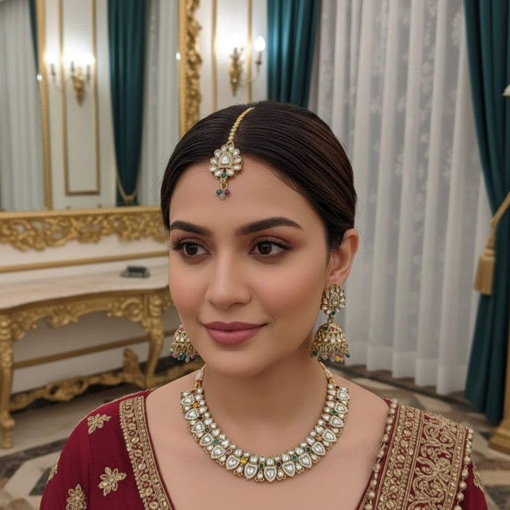 Dabbi Kundan Antique Complete Jewelry Set