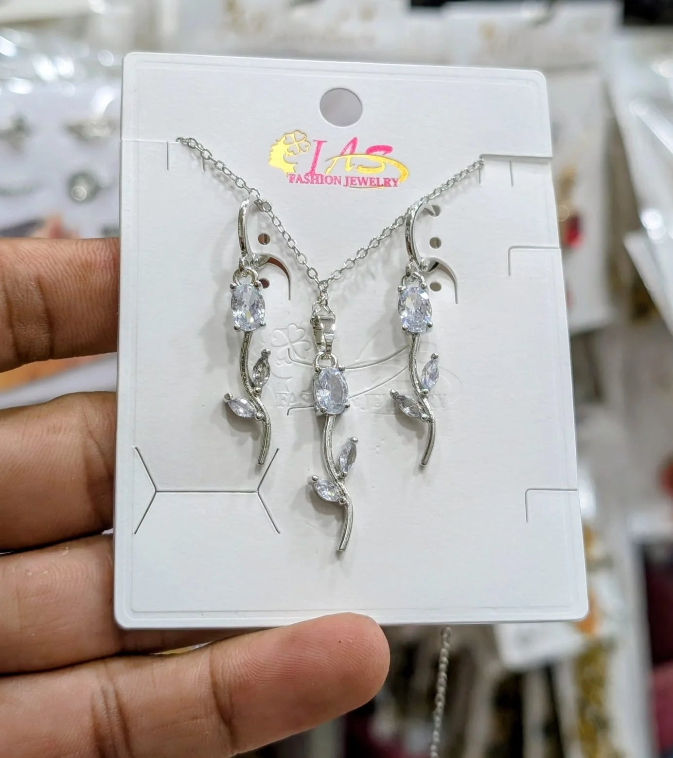 stainless steel Botanical Floral Jewelry Set