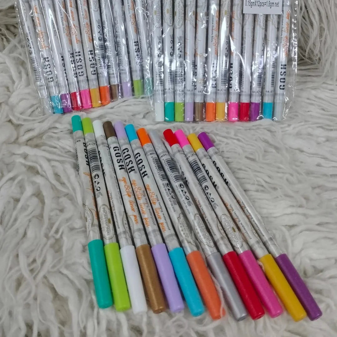GOSH Professional Eye & Lip Liner Collection - 12 Pcs